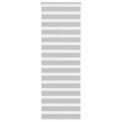 Zebra rolgordijn 90x230 cm stofbreedte 85,9 cm lichtgrijs