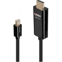 Lindy 40912 video kabel adapter 2 m Mini DisplayPort HDMI Type A (Standaard) Zwart - thumbnail