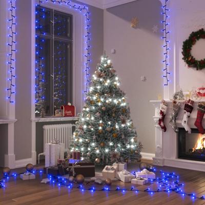 VidaXL Lichtslinger compact met 3000 led&apos;s blauw 65 m pvc