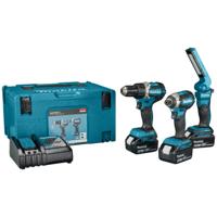 Makita DLX3090TJ allround-/montage accu combiset - 3x5.0 Ah accu en lader - in Mbox