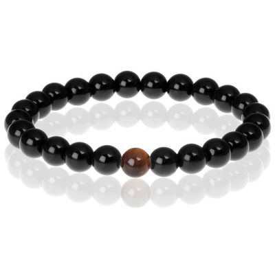 Memphis kralen armband Black Onyx Natural Stone