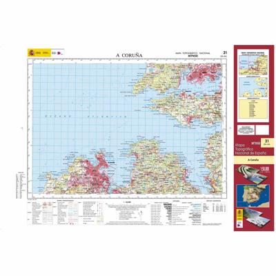 Topografische kaart 21 MT50 A Coruña | CNIG - Instituto Geográfico Nacional1