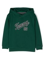 Tommy Hilfiger Junior hoodie en coton mélangé à logo appliqué - Vert