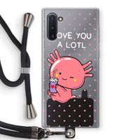 Love You A Lotl: Samsung Galaxy Note 10 Transparant Hoesje met koord