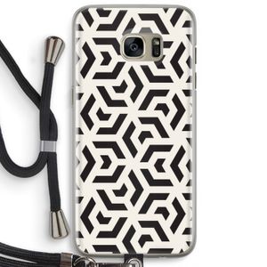 Crazy pattern: Samsung Galaxy S7 Edge Transparant Hoesje met koord