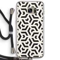 Crazy pattern: Samsung Galaxy S7 Edge Transparant Hoesje met koord