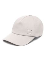 FENDI casquette en coton à logo brodé - Gris