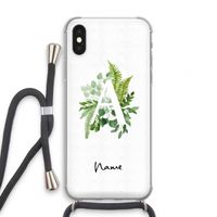 Green Brush: iPhone XS Transparant Hoesje met koord Green Brush: iPhone XS Transparant Hoesje met koord