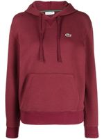 Lacoste hoodie en piqué à logo brodé - Rouge - thumbnail