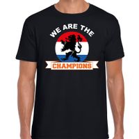 Zwart t-shirt Holland / Nederland supporter we are the champions EK/ WK voor heren - thumbnail