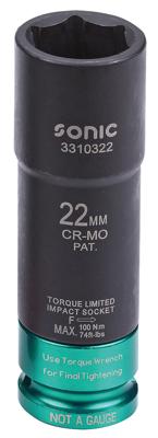 Dop 1/2", kracht met vast moment 22mm 3310322