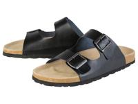 LIVERGY Leren heren sandalen (Zwart, 45)