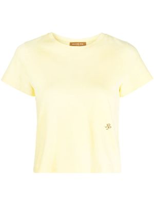 Rejina Pyo t-shirt crop à manches courtes - Jaune