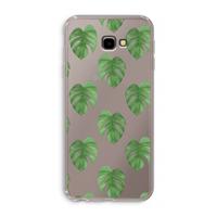 Monstera leaves: Samsung Galaxy J4 Plus Transparant Hoesje - thumbnail