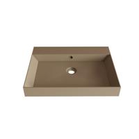 Wastafel Gliss Design Lako 60 cm 1 Kraangat Mat Cappuccino Gliss Design