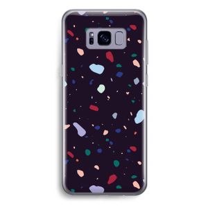 Dark Rounded Terrazzo: Samsung Galaxy S8 Plus Transparant Hoesje