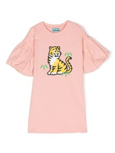 Kenzo Kids robe en coton à imprimé graphique - Rose