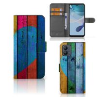 Motorola Moto G53 | Book Style Case | Wood Heart - Cadeau voor je Vriend