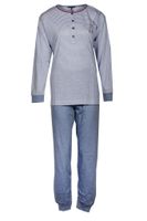 Cocodream dames pyjama Katoen - Blauw streep 611105 - thumbnail