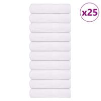VidaXL Badhanddoeken frogn 25 st 100x150 cm 360 g/m² wit
