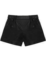 ANINE BING short Koa en cuir artificiel - Noir