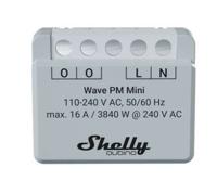 Shelly Qubino Wave PM Mini Slimme schakelaar Grijs