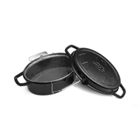 Burnhard Gietijzeren braadpan met frituurmand