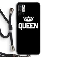 Queen zwart: Xiaomi Redmi Note 10 5G Transparant Hoesje met koord