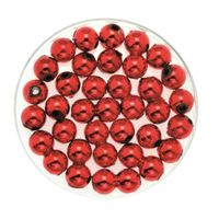 120x stuks sieraden maken glans deco kralen in het rood van 8 mm - Hobbykralen