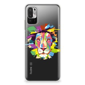 Xiaomi Redmi Note 10/10T 5G | Poco M3 Pro Telefoonhoesje met Naam Lion Color