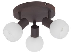 Plafondlamp Gobi 3xE14 max 40Watt in bruin met wit