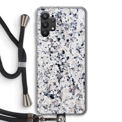 Gespikkelde marmer: Samsung Galaxy A32 5G Transparant Hoesje met koord