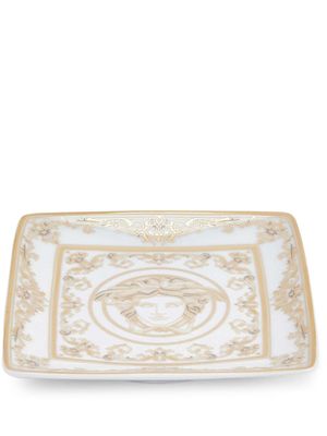 Versace assiette carrée Medusa Gala en porcelaine (12 cm) - Blanc