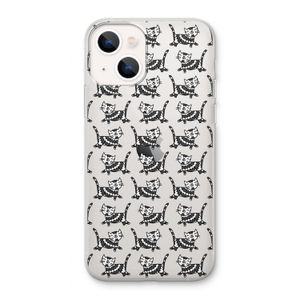 Zwarte poes: iPhone 13 Transparant Hoesje