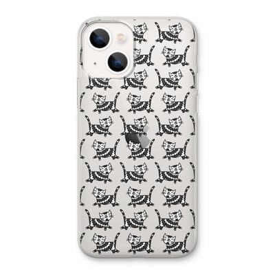 Zwarte poes: iPhone 13 Transparant Hoesje
