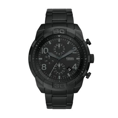 Horlogeband Fossil FS5712 Onderliggend Staal Zwart 24mm