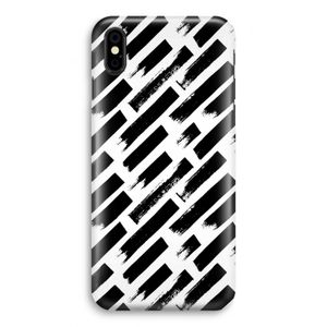 Zwarte vegen: iPhone X Volledig Geprint Hoesje