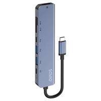 Savio AK-82 interface hub USB Type-C 5000 Mbit/s Zwart