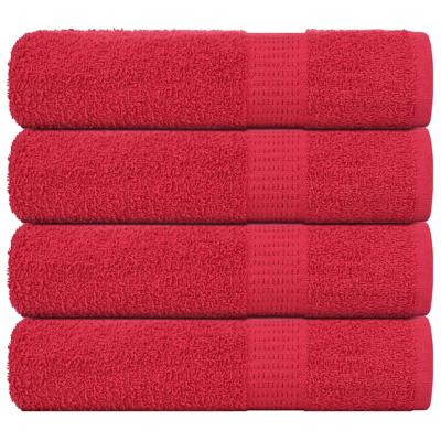 Handdoeken 4 st 50x100 cm 360 g/m 100% katoen rood