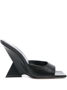 The Attico Cheope 105mm leather mules - Noir