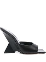 The Attico Cheope 105mm leather mules - Noir - thumbnail