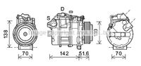 Ava Cooling Airco compressor BWK487