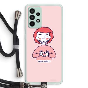 Hartje: Samsung Galaxy A52s 5G Transparant Hoesje met koord