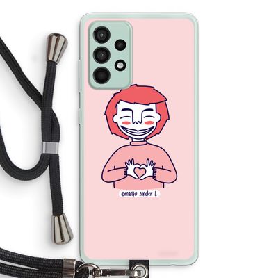 Hartje: Samsung Galaxy A52s 5G Transparant Hoesje met koord