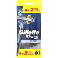 Gillette Gillette Blue3 Wegwerpmesjes Mannen Smooth - 4+2 stuks