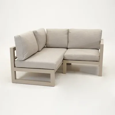 Grosso 2-zits bank L + hoek beige