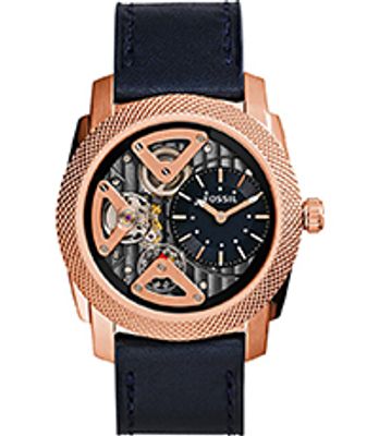 Horlogeband Fossil ME1158 Leder Blauw 24mm