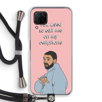 Hotline bling: Huawei P40 Lite Transparant Hoesje met koord