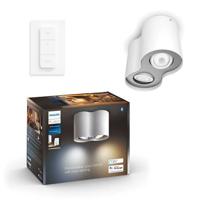 Philips Hue PILLAR Opbouwspot GU10 2x5W Rond Wit