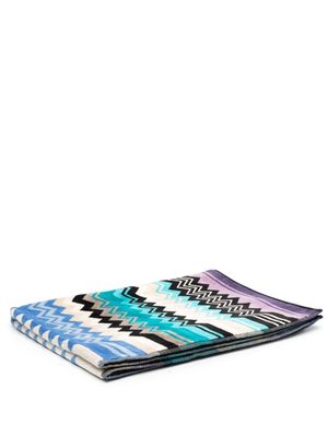 Missoni Home tapis de bain à motif zigzag - Bleu